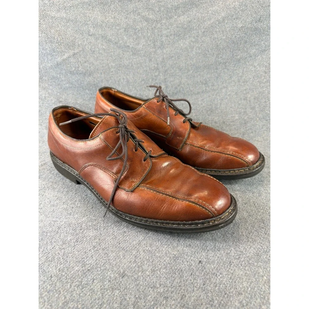 Allen Edmonds Mapleton Shoes Mens 12D‎ Brown Leather Split Toe Derby USA Made